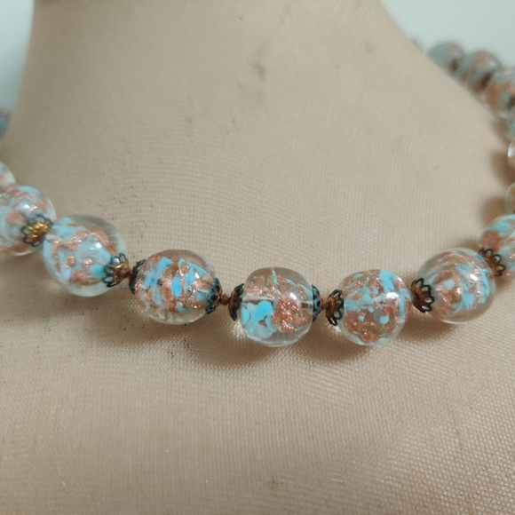 Vintage 60s Murano Somerso Lampwork Necklace - Picture 5 of 10